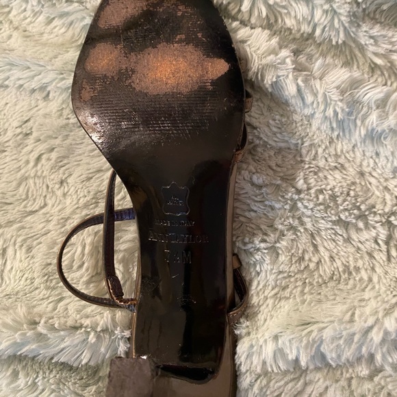 Ann Taylor Bronze Strappy Heels - Like New - Picture 8 of 9
